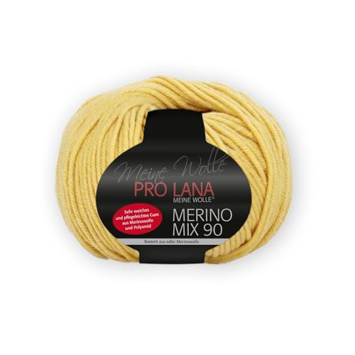 PRO LANA Merino Mix 90 - Farbe: Senf (23) - 50 g/ca. 90 m Wolle von PRO LANA