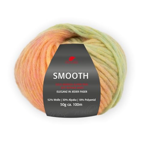 PRO LANA Smooth - Farbe: Mandarin Color (82) - 50 g/ca. 100 m Wolle von PRO LANA