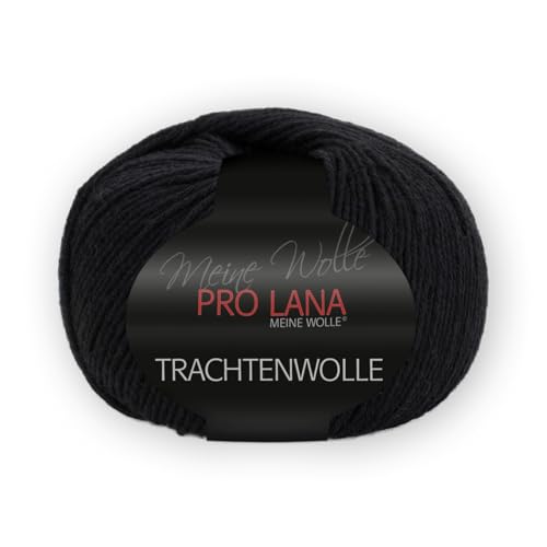 PRO LANA Trachtenwolle - Farbe: Schwarz (99) - 100 g/ca. 200 m Wolle von PRO LANA