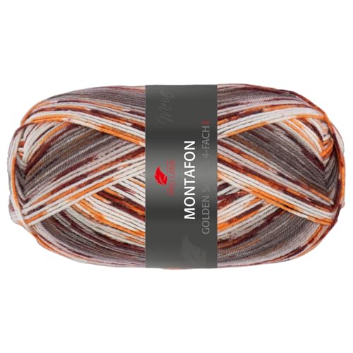 Pro Lana 4-fädige Sockenwolle Golden Socks Montafon, 75% Merinowolle, 25% Polyamid, 100 g/420 m, weich, warm, pflegeleicht, 40°C waschbar (03) von PRO LANA