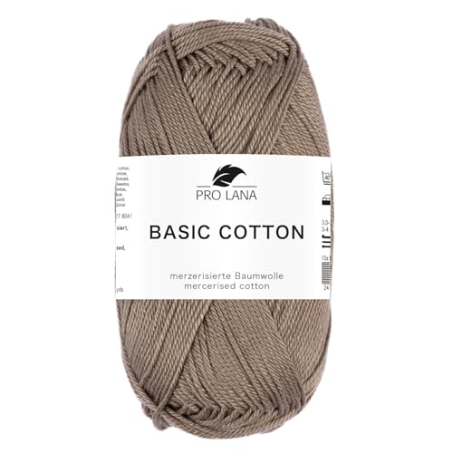 Pro Lana BASIC COTTON Baumwollgarn 50 g ideal für Kleidung, Spielzeug, Accessoires 125 m, Farbe:217 - taupe Pro Lana BASIC COTTON Baumwollgarn 50 g ideal für Kleidung, Spielzeug, Accessoires 125 m, Farbe:217 - taupe von PRO LANA