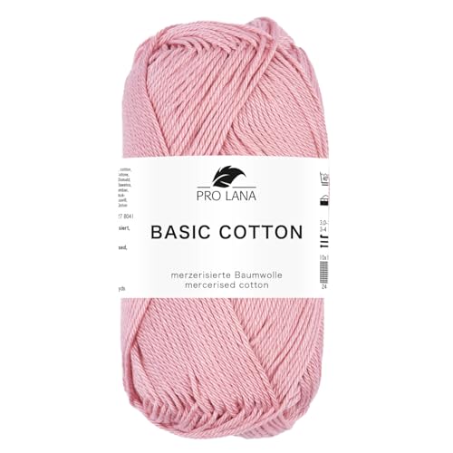 Pro Lana BASIC COTTON Baumwollgarn 50 g ideal für Kleidung, Spielzeug, Accessoires 125 m, Farbe:233 - lachsrosa Pro Lana BASIC COTTON Baumwollgarn 50 g ideal für Kleidung, Spielzeug, Accessoires 125 m, Farbe:233 - lachsrosa von PRO LANA
