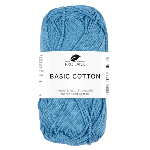 Pro Lana BASIC COTTON Baumwollgarn 50 g ideal für Kleidung, Spielzeug, Accessoires 125 m, Farbe:266 - wolke Pro Lana BASIC COTTON Baumwollgarn 50 g ideal für Kleidung, Spielzeug, Accessoires 125 m, Farbe:266 - wolke von PRO LANA