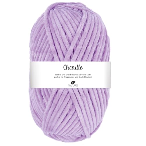 Pro Lana CHENILLE 100 g samtig weiche und stabile Chenille Wolle 110 m, Farbe:041 - flieder Pro Lana CHENILLE 100 g samtig weiche und stabile Chenille Wolle 110 m, Farbe:041 - flieder von PRO LANA
