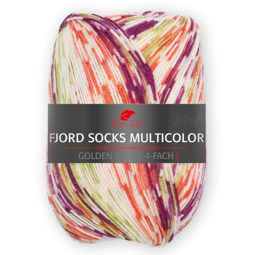 Pro Lana FJORD SOCKS MULTICOLOR 100 g 4-fach Sockenwolle mit einem einzigartigen Fjordmuster 425 m, Farbe:480 Pro Lana FJORD SOCKS MULTICOLOR 100 g 4-fach Sockenwolle mit einem einzigartigen Fjordmuster 425 m, Farbe:480 von PRO LANA