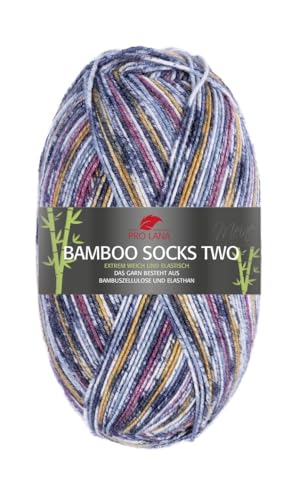 Pro Lana Sockenwolle,Bamboo Socks 100g/400m, 63% Polyacryl, 30% Viskose, 7% Polyester, 4-fädig, Nachhaltig (1014) von PRO LANA