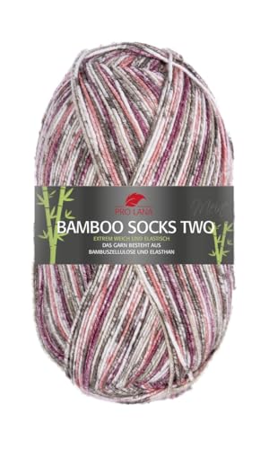 Pro Lana Sockenwolle,Bamboo Socks 100g/400m, 63% Polyacryl, 30% Viskose, 7% Polyester, 4-fädig, Nachhaltig (1017) von PRO LANA