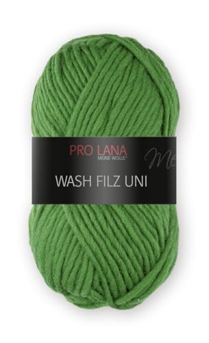 Pro Lana Wash-Filz Filzwolle uni, 50 g / 50 m LL, 100% Schurwolle, Farbe 177 tanne von PRO LANA
