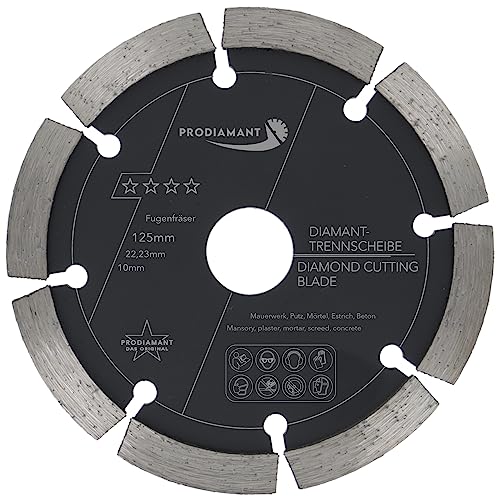 PRODIAMANT Fugenfräser ø 125 mm Breite 10mm für Mörtel Beton Mauerwerk und Putz 10mm Diamantsegment Profiqualität PRODIAMANT Fugenfräser ø 125 mm Breite 10mm für Mörtel Beton Mauerwerk und Putz 10mm Diamantsegment Profiqualität von PRODIAMANT