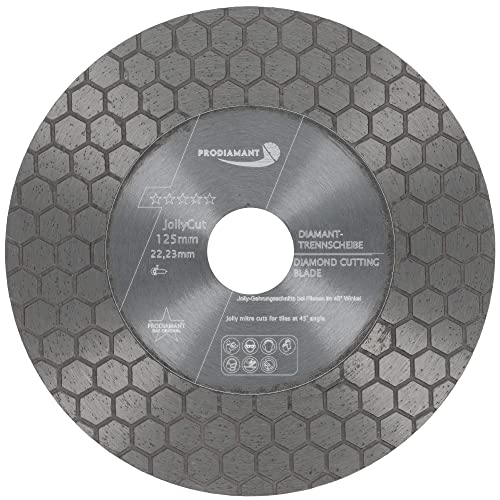 PRODIAMANT Jolly Diamanttrennscheibe 125mm für Fliese und Feinsteinzeug zum Fasen, 45 Grad Schneiden, Entgraten Schleifen und Trennen PRODIAMANT Jolly Diamanttrennscheibe 125mm für Fliese und Feinsteinzeug zum Fasen, 45 Grad Schneiden, Entgraten Schleifen und Trennen von PRODIAMANT