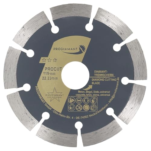 PRODIAMANT Diamant-Trennscheibe 115 x 22,23 x 1,9 x 10 mm - Beton, Stein, Ziegel, universal PRODIAMANT Diamant-Trennscheibe 115 x 22,23 x 1,9 x 10 mm - Beton, Stein, Ziegel, universal von PRODIAMANT