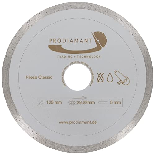 PRODIAMANT Diamant-Trennscheibe Fliese 125 mm x 22,2 mm Diamanttrennscheibe 125mm PRODIAMANT Diamant-Trennscheibe Fliese 125 mm x 22,2 mm Diamanttrennscheibe 125mm von PRODIAMANT