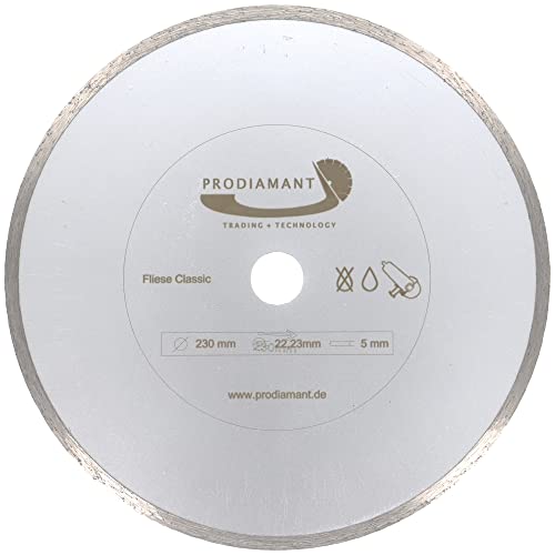 PRODIAMANT Diamant-Trennscheibe Fliese 230 mm x 22,2 mm Diamanttrennscheibe 230mm von PRODIAMANT