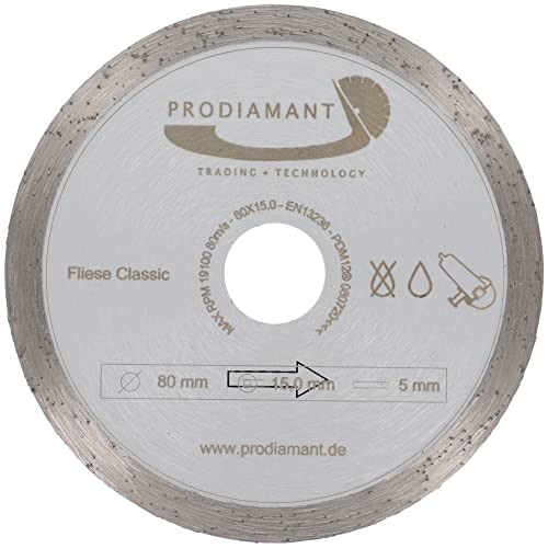 PRODIAMANT Diamant-Trennscheibe Fliese 80 mm x 15 mm Diamanttrennscheibe 80mm PRODIAMANT Diamant-Trennscheibe Fliese 80 mm x 15 mm Diamanttrennscheibe 80mm von PRODIAMANT