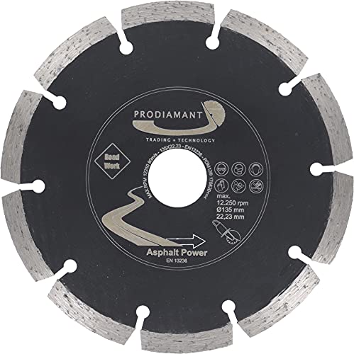PRODIAMANT Diamantscheibe 135 mm x 22,2 mm Abrasiv für Straßen, Asphalt, Estrich, Leichtbeton, frischer Beton, Sandstein und Schamott PRODIAMANT Diamantscheibe 135 mm x 22,2 mm Abrasiv für Straßen, Asphalt, Estrich, Leichtbeton, frischer Beton, Sandstein und Schamott von PRODIAMANT