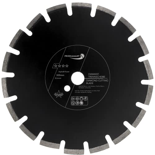 PRODIAMANT Diamantscheibe 300 mm x 25,4 mm Abrasiv für Straßen, Asphalt, Estrich, Leichtbeton, frischer Beton, Sandstein und Schamott PRODIAMANT Diamantscheibe 300 mm x 25,4 mm Abrasiv für Straßen, Asphalt, Estrich, Leichtbeton, frischer Beton, Sandstein und Schamott von PRODIAMANT