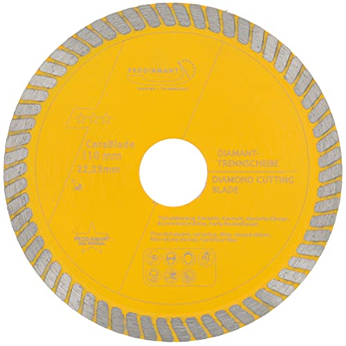 PRODIAMANT Diamanttrennscheibe 110mm x 22,23 Cerablade Ceramic für Fliesen, Feinsteinzeug, harte Bodenfliesen, glasierte Klinker, Keramik- und Natursteinfliesen PRODIAMANT Diamanttrennscheibe 110mm x 22,23 Cerablade Ceramic für Fliesen, Feinsteinzeug, harte Bodenfliesen, glasierte Klinker, Keramik- und Natursteinfliesen von PRODIAMANT