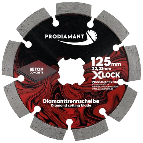 PRODIAMANT Diamanttrennscheibe X-Lock 125mm Universal – Segmentiert für Beton, Stein und Mauerwerk PRODIAMANT Diamanttrennscheibe X-Lock 125mm Universal – Segmentiert für Beton, Stein und Mauerwerk von PRODIAMANT