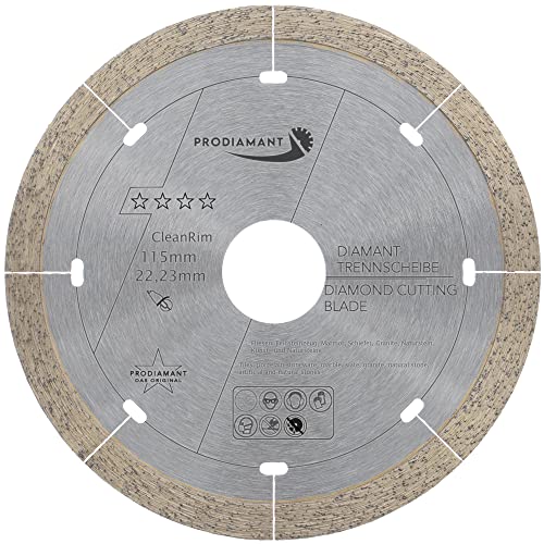 PRODIAMANT FD30 CleanRim Diamant Fliesenscheibe 115mm für dünnes Feinsteinzeug, Großformat, Naturstein Marmor Schiefer und Granit PRODIAMANT FD30 CleanRim Diamant Fliesenscheibe 115mm für dünnes Feinsteinzeug, Großformat, Naturstein Marmor Schiefer und Granit von PRODIAMANT