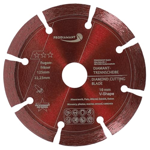 PRODIAMANT Fugenfräser 125 mm Breite 10 mm V-Segment Dachform für Fugen Beton & Mauerwerk PRODIAMANT Fugenfräser 125 mm Breite 10 mm V-Segment Dachform für Fugen Beton & Mauerwerk von PRODIAMANT