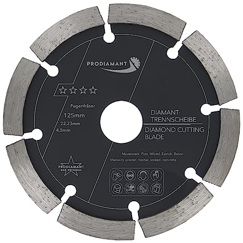 PRODIAMANT Fugenfräser ø 125mm Breite 4,5mm Frässcheibe für Mauerwerk Mörtel Fugen und Putz 10mm Segmenthöhe PRODIAMANT Fugenfräser ø 125mm Breite 4,5mm Frässcheibe für Mauerwerk Mörtel Fugen und Putz 10mm Segmenthöhe von PRODIAMANT