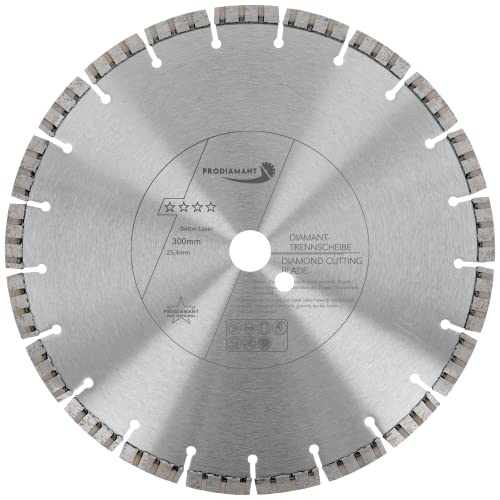 PRODIAMANT Laser Diamanttrennscheibe 300mm x 25,4 Beton Stahlbeton Stein und Ziegel Diamant Turbo-Segmente lasergeschweißt PRODIAMANT Laser Diamanttrennscheibe 300mm x 25,4 Beton Stahlbeton Stein und Ziegel Diamant Turbo-Segmente lasergeschweißt von PRODIAMANT