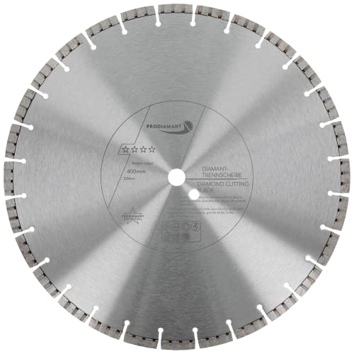 PRODIAMANT Laser Diamanttrennscheibe 400mm x 20 Beton Stahlbeton Stein und Ziegel Diamant Turbo-Segmente lasergeschweißt PRODIAMANT Laser Diamanttrennscheibe 400mm x 20 Beton Stahlbeton Stein und Ziegel Diamant Turbo-Segmente lasergeschweißt von PRODIAMANT