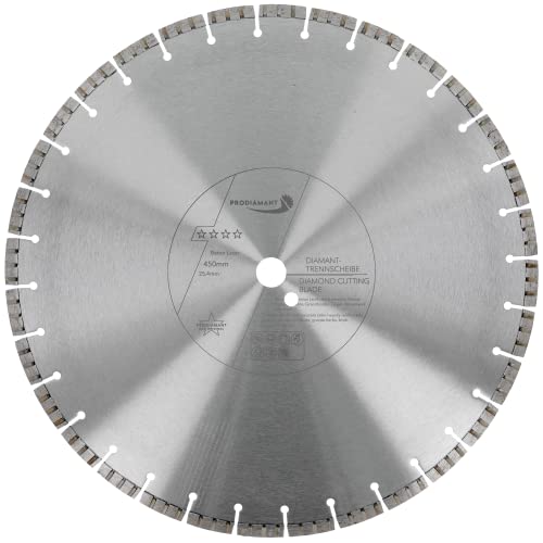 PRODIAMANT Laser Diamanttrennscheibe 450mm x 25,4 Beton Stahlbeton Stein und Ziegel Diamant Turbo-Segmente lasergeschweißt von PRODIAMANT