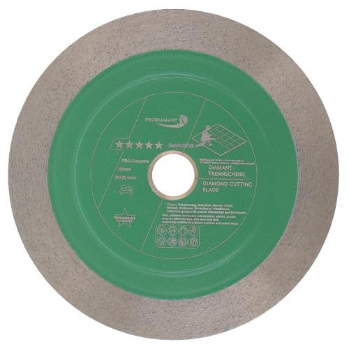 PRODIAMANT PRO-Complete Diamant Fliesenscheibe 200mm x 30 mm mit Reduzierring auf 25,4 mm für Fliesen, Feinsteinzeug, Keramik, Naturstein – Sandwichsegment 25mm PRODIAMANT PRO-Complete Diamant Fliesenscheibe 200mm x 30 mm mit Reduzierring auf 25,4 mm für Fliesen, Feinsteinzeug, Keramik, Naturstein – Sandwichsegment 25mm von PRODIAMANT
