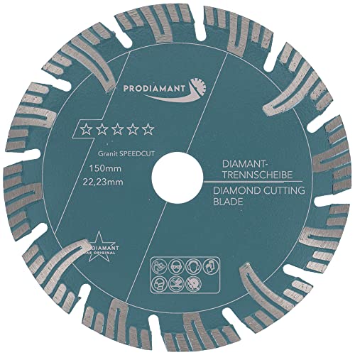 PRODIAMANT Profi Diamant-Trennscheibe Granit Super Speed Cut 150 mm x 22,2 mm Diamanttrennscheibe von PRODIAMANT