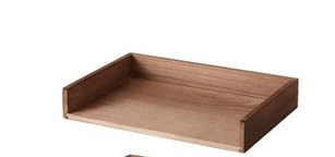 Prolee Stapelbare Papierablage für Schreibtisch, Holzpapierhalter und Briefablage mit 4 Ebenen, Schreibtisch-Organizer für Arbeitszimmer, Zuhause, Aktenregal (Eiche) von PROLEE
