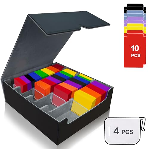PROMAXIBINDER Sammelkarten-Aufbewahrungsbox für mehr als 3200 MTG/TCG/YuGiOh-Karten, Commander-Deck-Hülle, 10 Trennwände, 4 bewegliche Trennwände, PU-Leder, Magnetverschluss, Magie, Sportkarten (grau) PROMAXIBINDER Sammelkarten-Aufbewahrungsbox für mehr als 3200 MTG/TCG/YuGiOh-Karten, Commander-Deck-Hülle, 10 Trennwände, 4 bewegliche Trennwände, PU-Leder, Magnetverschluss, Magie, Sportkarten (grau) von PROMAXIBINDER