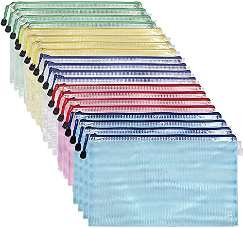 10 Stück Kunststoff-Dokumentenmappen – A4 Kunststoff-Dokumentenmappe, extra dickes Netz-Reißverschluss-Tasche für Aktenaufbewahrung. 10 Stück Kunststoff-Dokumentenmappen – A4 Kunststoff-Dokumentenmappe, extra dickes Netz-Reißverschluss-Tasche für Aktenaufbewahrung. von PROMISE FLOURISH