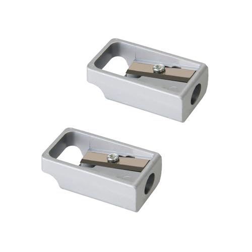 PROMISE FLOURISH Bleistiftspitzer Metall Bleistiftspitzer, Einloch-Zink-Legierung, manueller Bleistiftspitzer für Zuhause, Schule, Büro (quadratisch) von PROMISE FLOURISH
