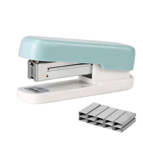 PROMISE FLOURISH Farbhefter mit 1000 Heftklammern, Büro-Desktop-Hefter, 25 Blatt Kapazität, mittelgroße Heftgeräte für Studenten, Lehrer, Arbeiter (blau) von PROMISE FLOURISH