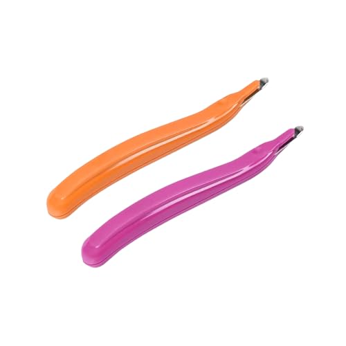 PROMISE FLOURISH Heftklammerentferner, professioneller magnetischer Heftklammerentferner, universeller Abzieher, gummierter Heftklammerentferner, Werkzeug für Büro, Schule, Zuhause (Rosa Orange) von PROMISE FLOURISH