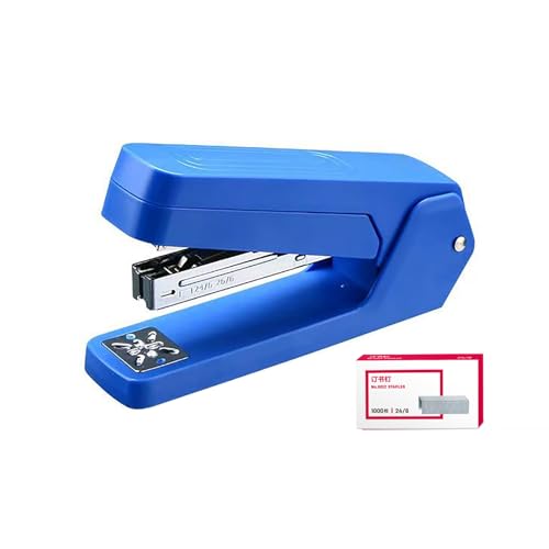 PROMISE FLOURISH Mehrzweck-Heftgerät, drehbar, Schwenkarm, Schwenkhefter mit 1000 Heftklammern, tragbarer Desktop-Hefter für Büro, Zuhause, Schule (blau) von PROMISE FLOURISH