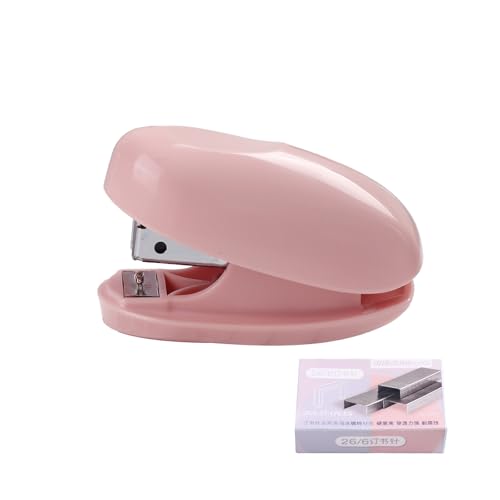 PROMISE FLOURISH Mini-Tacker mit Klammerentferner, staufreier Hefter und 1000 Heftklammern (Rosa) von PROMISE FLOURISH