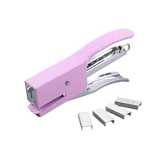 PROMISE FLOURISH Müheloses Handheftgerät für 25 Blatt Kapazität, ergonomischer Hefter mit 1000 Heftklammern (lila) von PROMISE FLOURISH