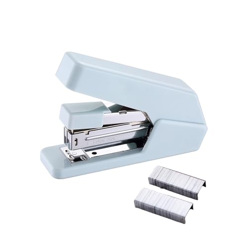 PROMISE FLOURISH Müheloses Heftgerät Schwerlast, 2 Bindungsmodi, ergonomischer Hefter mit 1000 Heftklammern für Büro, Schule, Zuhause (Blau) von PROMISE FLOURISH