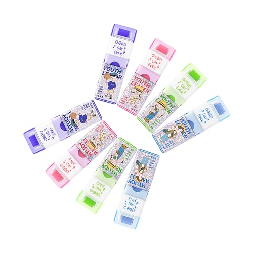 PROMISE FLOURISH Radiergummi, Cartoon-Radiergummi mit Rolle, 8 Stück von PROMISE FLOURISH