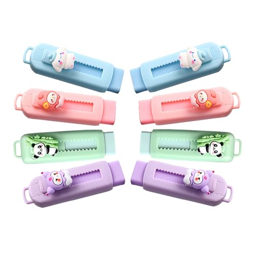 PROMISE FLOURISH Radiergummis, 8 Stück, Push-Pull-Cartoon-Radiergummi, große Kapazität von PROMISE FLOURISH