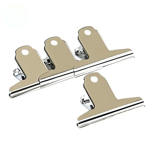 PROMISE FLOURISH Ticket-Clips, Metallclip, Bergscharnier-Clips, silberfarbene lose Blätter, Büroklammer für Zuhause, Büro, Schule von PROMISE FLOURISH