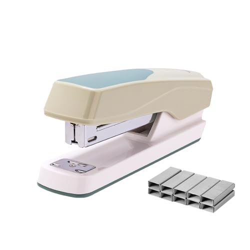 PROMISE FLOURISH Tischhefter mit 100 Heftklammern, ergonomischer Hefter, 2 Bindemodi und Standard-Heftklammern (Grün) von PROMISE FLOURISH