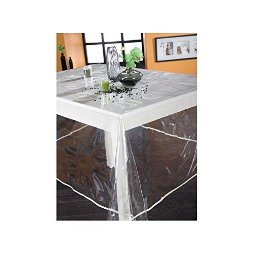 Tischdecke aus plastique140 x 250 cm transparent Uni von PROMOFLASH83