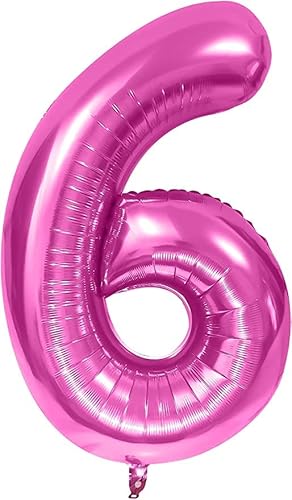 Luftballon Geburtstag 6 Jahre, Rosa – 101 cm Ballon Zahl 6 Rosa – Dekoration Geburtstag 6 Jahre – Dekoration Party – Fliegt dank Helium .. Luftballon Geburtstag 6 Jahre, Rosa – 101 cm Ballon Zahl 6 Rosa – Dekoration Geburtstag 6 Jahre – Dekoration Party – Fliegt dank Helium .. von PROMYSTICAL