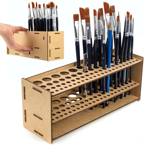 PROSCALE Pinselhalter Organizer für Miniaturmodellbau. Pinsel-Organizer-Kit für Ausstellung Tisch und Wand für Miniaturen Warhammer Modellbau Maquetten und Bastelarbeiten (Pinsel B) von PROSCALE