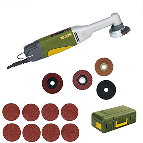 PROXXON Langhals Winkelschleifer LHW Set - inklusive Schleifscheibe aus Edelkorund, Lamellen-Schleifscheibe, Trennscheibe, Gummi-Stützteller mit Kletthaftung, Schleifblätter K80 und K150 und Koffer PROXXON Langhals Winkelschleifer LHW Set - inklusive Schleifscheibe aus Edelkorund, Lamellen-Schleifscheibe, Trennscheibe, Gummi-Stützteller mit Kletthaftung, Schleifblätter K80 und K150 und Koffer von PROXXON