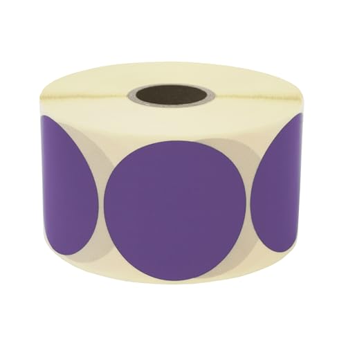 Prolac Markierungspunkte – 1000 Stück Bunte Klebepunkte auf Rolle (Lila, 50x50 mm) von PROlac Beschriftungen