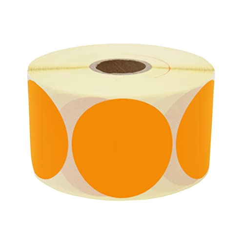 Prolac Markierungspunkte – 1000 Stück Bunte Klebepunkte auf Rolle (Orange, 25x25 mm) von PROlac Beschriftungen